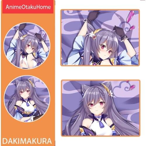 Anime Game Genshin Impact Keqing Klee Fischl Throw Pillow Cover Hugging Body Pillowcase Otaku Bedding Dakimakura Pillow Case