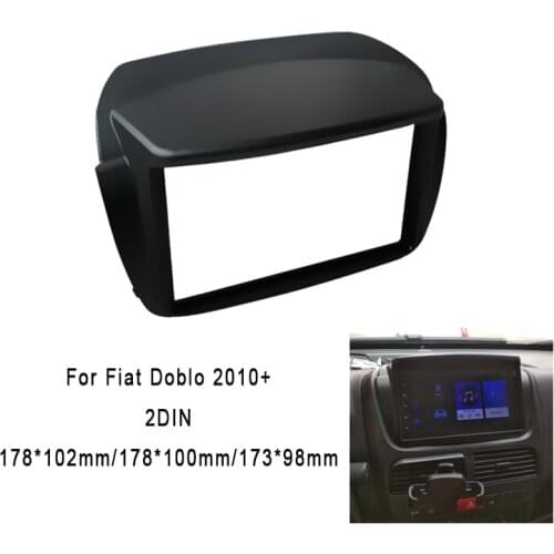 2 DIN Car Fascia For Fiat Doblo 2010+ DVD Stereo Frame Panel Mounting Opel Combo Dash Installation Trim Kit Bezel