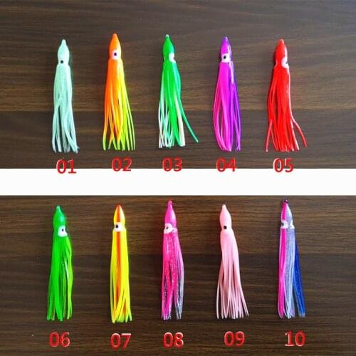 Free Shippiing 1/2/5pcs Squid Skirt Octopus Saltwater Fishing Lure Set Octopus Baits Combo Lure Trolling Bait Fishing Soft Lures