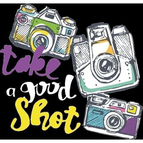 Cartoon Colorful Camera Iron on Patches For DIY Heat Transfer Clothes T-shirt Thermal transfer stickers clothes Decoration