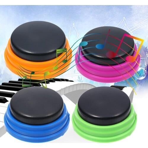 Recordable Talking Button 30S Voice Recording Sound Button for Kids Interactive Toy Learning Resources Answer Buzzers Party Gift