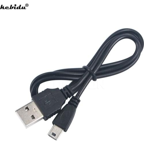 Kebidu Mini USB Cable 70cm USB 2.0 A Mini 5 Pin B Data Charger Charging Cable Cord Adapter Mini USB Adapter for MP3 MP4 Player