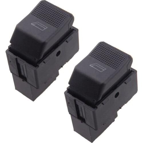 2Pcs Black 5 Pin Car Power Window Switch Button Fit For VW Polo Lupo Hatchback Seat Cordoba Saloon Ibiza 1999 2000 2001 MA1541