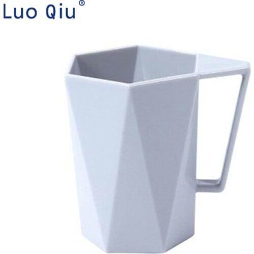 Creative geometry toothbrushing cup mouthwash cup home couple wash cup three color choice