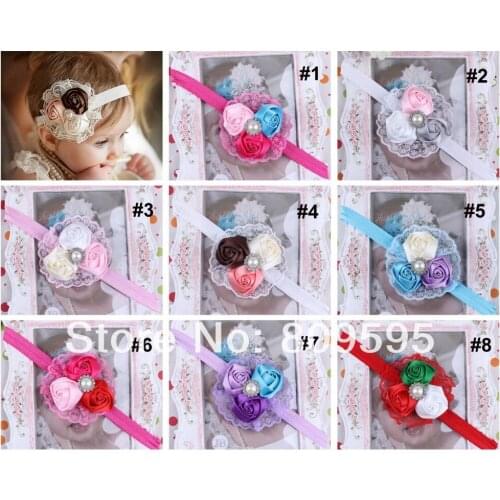Lace Flower Headband HairBand Bow Accessories 24 pcs per lot