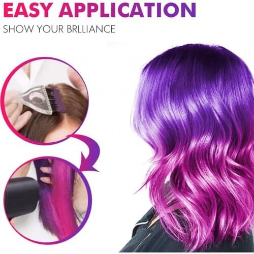 Fashion Hair Color Long Lasting Washable Professional Thermochromic Hair Color Dye Cream Salon Hairdressing Styling Tool
