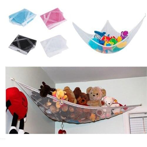 Soft Large Toy Hammock Mesh Kids Bedroom Storage Nursery Teddy Bear Net Child Organizer Stuffed Towels Tidy Soft Storage