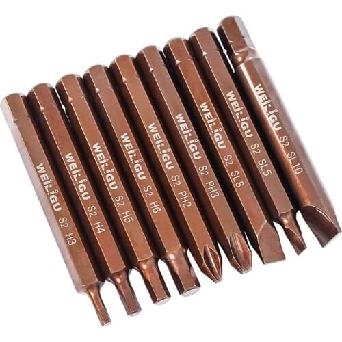 3pcs/4pcs S2 Alloy Steel Screwdriver Bits Kit 8mm Hex Shank Magnetic Impact Driver Set for Electric Screwdriver