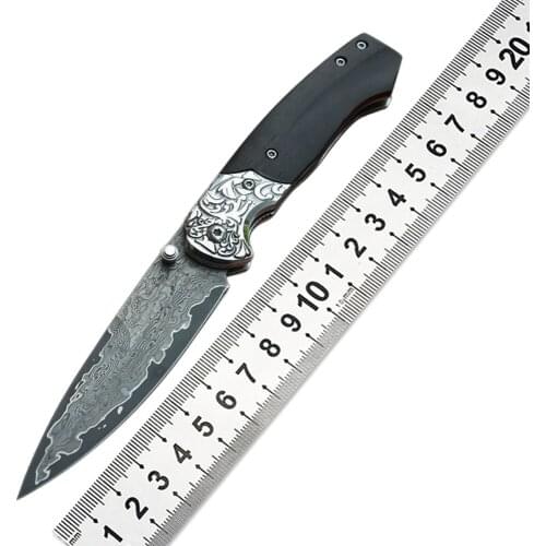 Hunting Tools Damascus Folding Knife Tactical Knife Outdoor Survival Knife EDC Military Knife Fishing Combat Knife Multi Knife