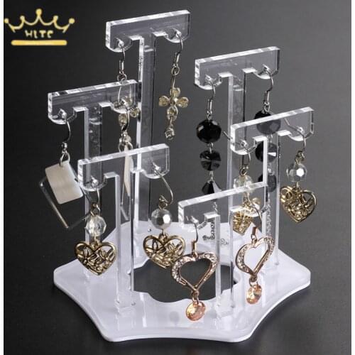 Plum-shaped Acrylic Earrings Display Stand Jewelry Display Props Earrings Placed on The Shelf Can Hold 6 Pairs of Earrings