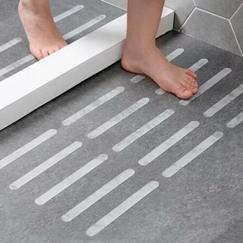 5pcs Transparent Waterproof Stair Bathroom Bathtub Non Slip Stickers Tape for Household Kitchen Bathroom Decoration Sticker Mat