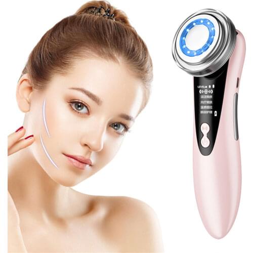 Dropship LED Photon Face Lifting Skin Care Tool EMS Beauty Machine Facial Vibration Massager Device Eye Care Beauty Instrument