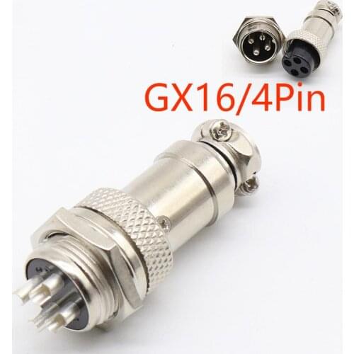 1set GX16 4 Pin Male & Female Diameter 16mm Wire Panel Connector L72 GX16 Circular Connector Aviation Socket Plug Free Shipping