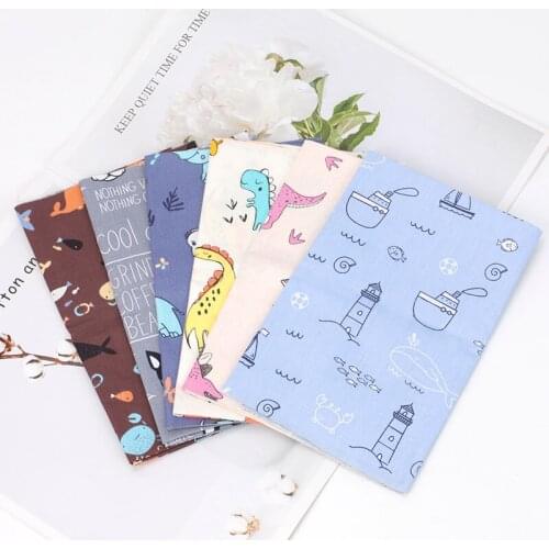 Cotton Fabric For Sewing Dress Cartoon Animal Series Printed Handmade Bag Face Mask Design Fabric DIY Craft Supplies 40*50cm 1pc