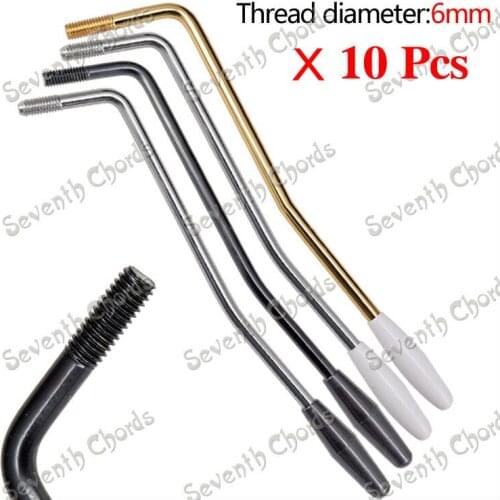 10 Pcs Screw-in Electric Guitar Tremolo Arm Whammy Bar Thread Diameter 6mm (M6) - 4 Colors for choose