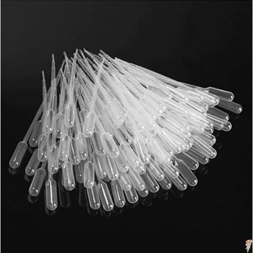 100 Pcst 2ml Disposable Transfer Pipettes Eye Dropper Set Graduated Pipettes Polyethylene for Experiment Medical Plastic Pipette