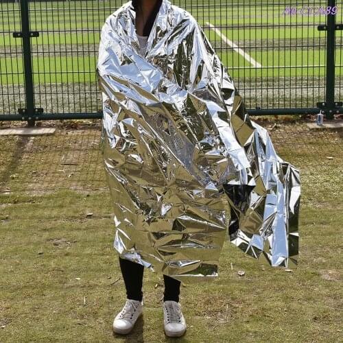 130*210cm Portable Waterproof Emergency emergent blanket rescue first aid waterproof travel camp tent hike outdoor survive tool