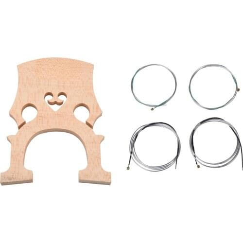 4 Pcs Spock S312 Copper-Nickel Alloy Cello 4 Strings a D G C & 1 Pcs Professional Cello Bridge