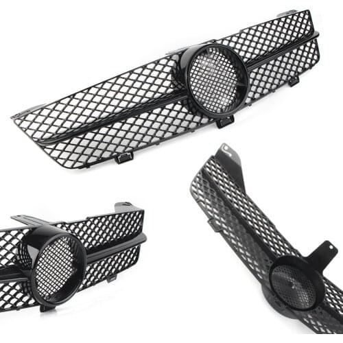 Car Front Grille Upper Radiator Grill For Mercedes Benz CLS-Glass W219 2008 2009 2010 Gloss Black ABS Accessories