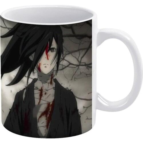 Dororo White Mug Coffee Mugs Girl Gift Tea Milk Cup Mugs Anime Cool Old Dororo Sword
