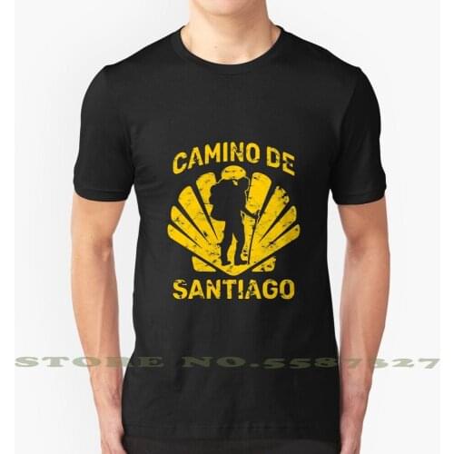 Camino De Santiago Hiking Tshirt Black White Tshirt For Men Women Buen Camino Camino De Santiago Direction Pilgrim Spain