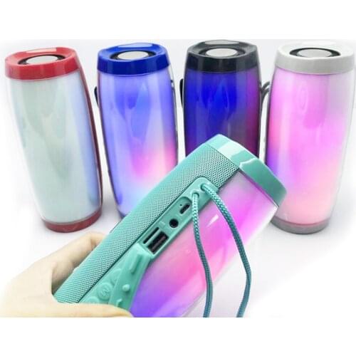 Colorful LED Wireless Bluetooth Speaker Portable Speaker Bluetooth Powerful High Outdoor Bass with TF FM radio