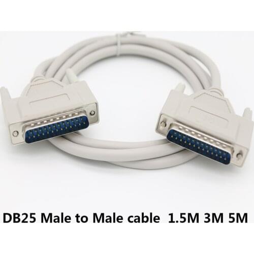 1.5m 3m 5m 25-Pin DB25 Male to male LPT Extension Cable Vintage Printer Data Cable DB25 M-F LPT Cable Connector