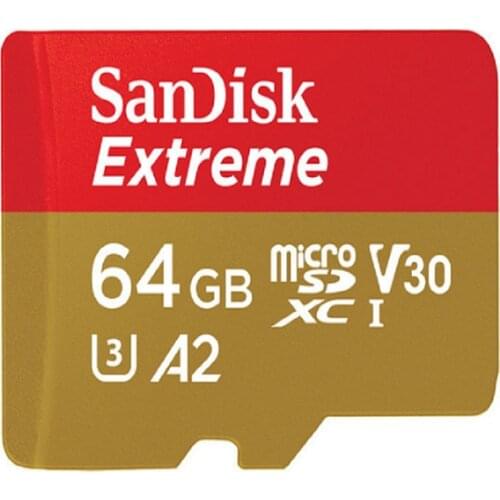 SanDisk Extreme Micro SD TF Card A2 64GB U3 V30 160MB/S Class 10 Flash Memory Card