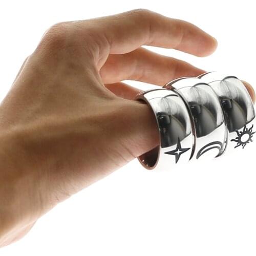 Sun Star Moon Stainless Steel Cock Ring For Male Sex Ring Stop Premature Ejaculation Erection Ejaculation Combination Cock Ring