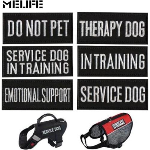 Team souvenir 3D Embroidered patch Pet Dog Harness Collars Patch for Dogs Pet Matching Copybook Dismantling Hook Loop Mark