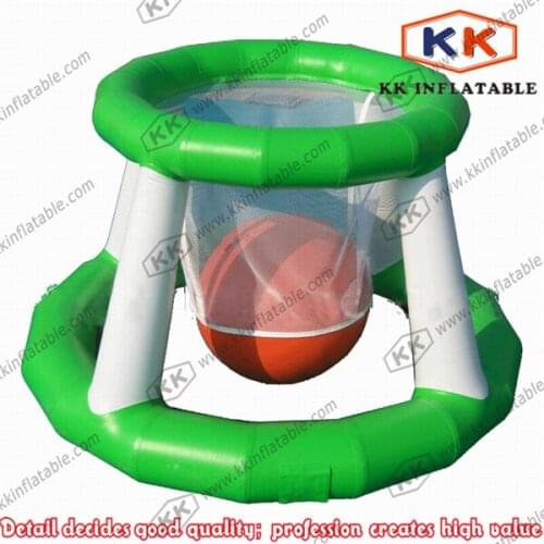 Inflatable swimming pool floating basketball toss ring hoops game center