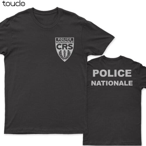New Police Nationale CRS France French T shirt double sided