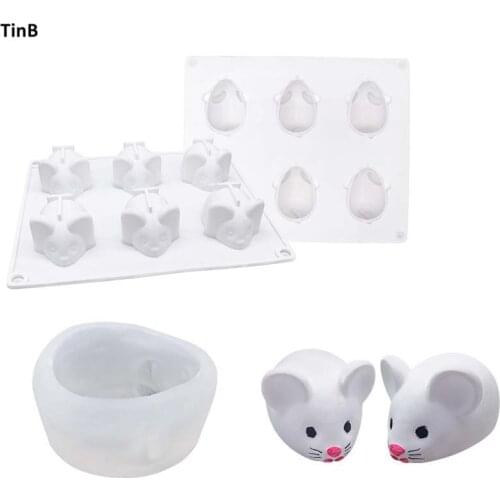 2020 New 6 Holes Mouse Silicone Cake Mold Pudding Pastry For Baking Mousse Chocolate Pan Dessert Mould Cake Decorating Tools