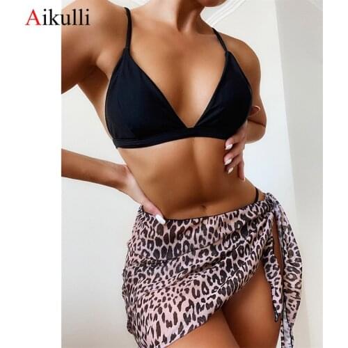 Sexy Three-Piece With Skirt Bikinis Swimsuit Women Bikini Sets 2021 Female Brazilian Swim Bathing Suit Summer Beachwear Swimwear