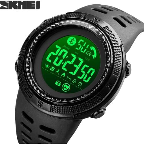 Smart Watches Mens 1645 New Fashion Multifunction Sport Waterproof Digital Watch intelligent Bluetooth For Android IOS SKMEI