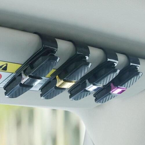 Sun Visor Car Glasses Clip Sunglasses Holder Cases Fastener Cip Eyeglasses Clip Ticket Card Clamp Universal
