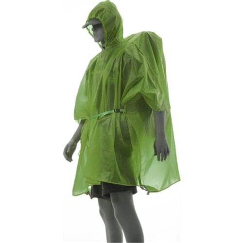 Ultralight 15D Nylon Rain Jacket Hiking Cycling Raincoat Outdoor Camping Mini Tarp Multifunction Sun Shelter Tarp