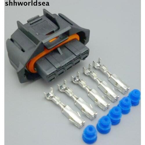 Worldgolden 5/30/100sets 5 Pin 3.5mm Auto senser plug,diesel common rail injector/intake pressure plug
