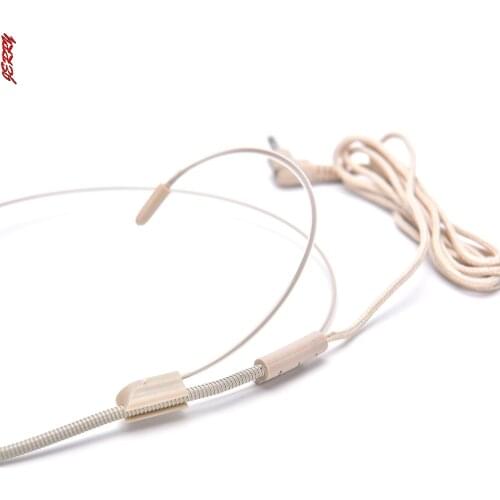 1*Dual Ear Hook Headset Head Microphone Headset Microphone with Mini Connector for Shure Wireless Body-Pack Transmitter