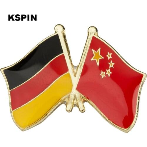 Germany China Friendship Flag Badge Flag pin 1PC