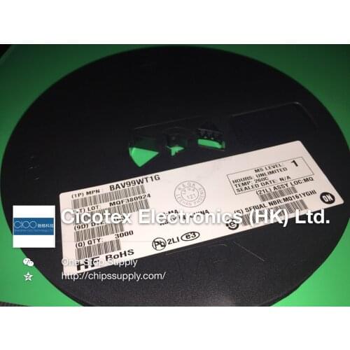 100pcs/lot BAV99WT1G SOT323 DIODE ARRAY GP 100V 215MA SC70-3 A7