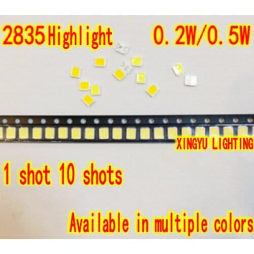 100pcs high-brightness LED2835 SMD lamp beads SMD lamp beads warm white light blue emerald green red ice blue pink yellow