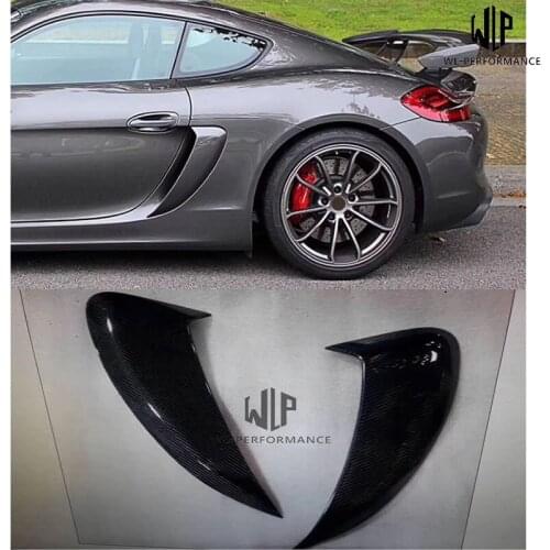 981 High Quality Carbon Fiber Side Vents Car Modification Side air-in-take for Porsche 981 Cayman GT4 style