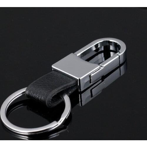 Auto Keychain Key Chain Ring Keyfob Pendnet Leather and Metal Key Ring Car Keyring for Man Gift Car Interior Accessories
