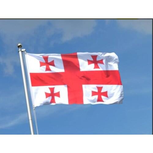 Cistom digital print with Georgia Flag 3X5FT 150X90CM Banner brass metal holes