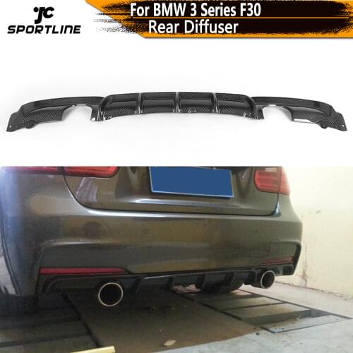 Carbon Fiber Rear Bumper Diffuser Lip Spoiler for BMW 3 Series 325i 328i F30 M Sport Bumper 2012 - 2017