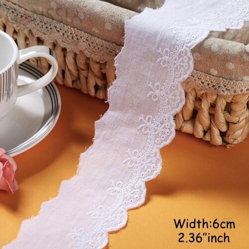 1yrd/lot Width:6.0cm Good quality bow-knot design cotton lace,sewing accessories,embroidered trim lace for DIY(ss-564)