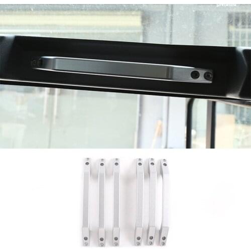 For Land Rover Defender 110 130 2004-2018 Aluminum Alloy Car Roof Grab Handle Trim Cover Interior Accessories