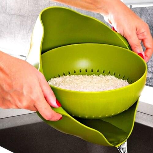 Multipurpose 360 Degree Rotatable Colander Kitchen Strainer Multifunction Kitchen And Bowl Set