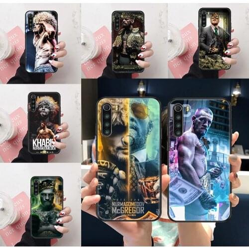 Conor McGregor Khabib Nurmagomedov Phone Case For Xiaomi Redmi Note 7 8 9 10 7A 8T 9A 9T 9S 10S Pro black 3D funda soft cover